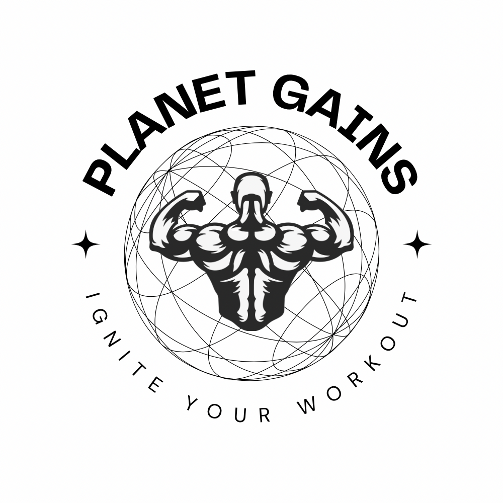 planetgains logo with man inside a globe