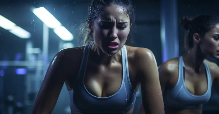 7 Tips To Avoid Pre Workout Nausea 2024 (#5 is surprising) 17 woman suffering from pre workout nausea