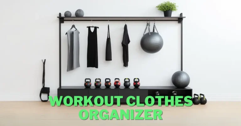 organized hanger for workout clothes with a goof workout clothes organizer