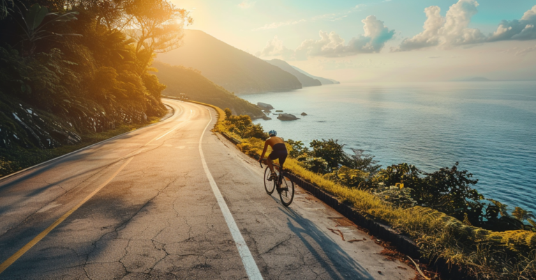 Best Bike for a Triathlon: Your Speed Machine for Race Day 2024! 5 cyclist in autumn weather