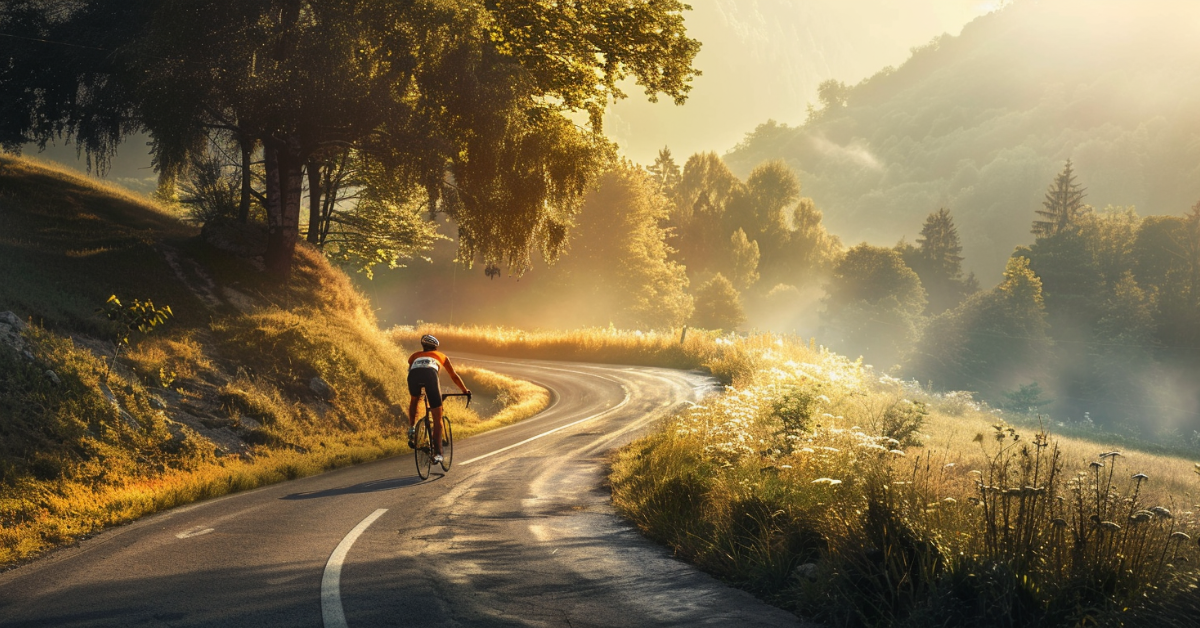 How Long Does a Triathlon Take: Race Duration Insights 2024! 1 cyclist in autumn weather