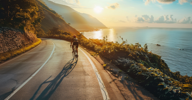 How to Train for a Sprint Triathlon: Guide to Race Day 2024! 1 cyclist in autumn weather