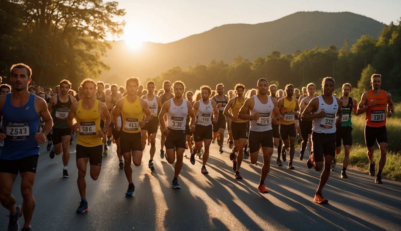 St Anthonys Triathlon 2024: All You Need To Know About It! 3 The St Anthonys Triathlon: Athletes swimming, biking, and running in St. Anthony's Triathlon. Crowd cheering, banners waving, and volunteers assisting