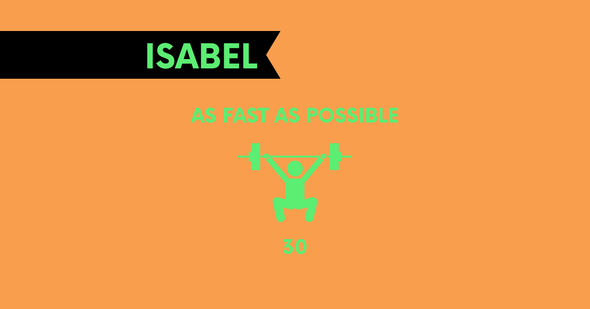 structure of isabel crossfit workout benchmark WOD