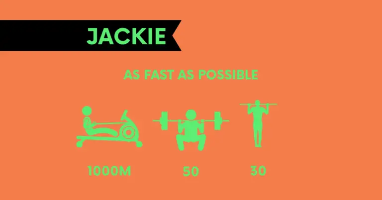 structure of jackie crossfit workout benchmark WOD