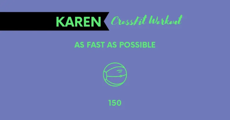 structure of karen crossfit workout benchmark WOD
