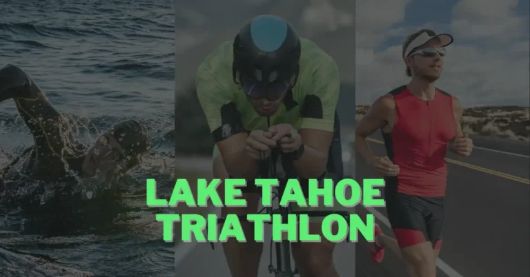 swimming, cycling and running at lake tahoe triathlon