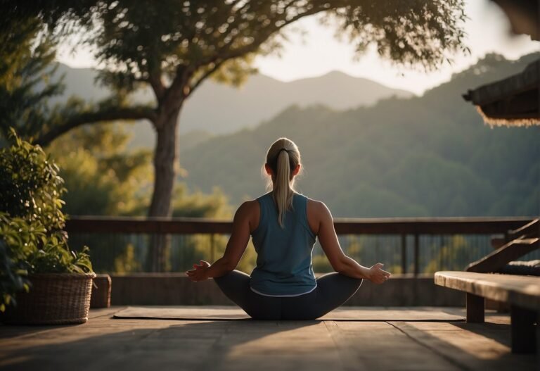 Can You Workout After a Massage 2024? Experts Explain 6 Can You Workout After a Massage: A person stretching and exercising in a serene setting after receiving a massage