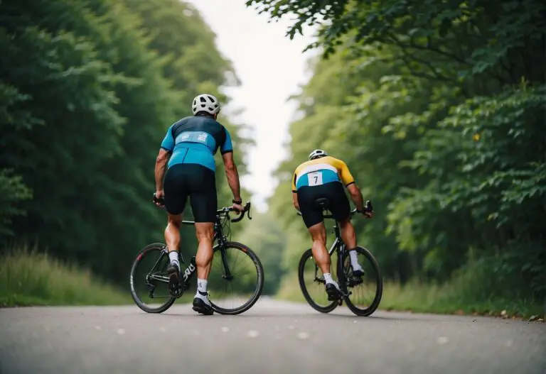 Does Cycling Help with Running: A cyclist and a runner in sync, cycling aiding running