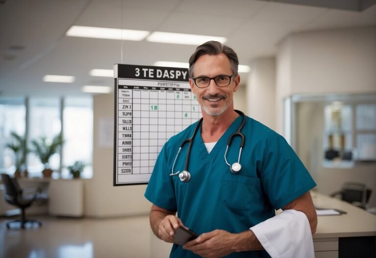 How Long After Dysport Can You Workout 2024? Surprising Facts 11 How Long After Dysport Can You Workout: A serene medical office with a doctor explaining Dysport. A calendar on the wall reads "3 days post-treatment." A gym bag sits nearby