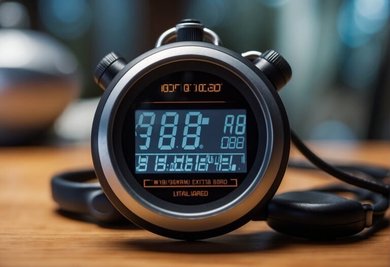 How Many Calories Are Burned Doing Planks 2024? Experts Explain 10 How Many Calories Are Burned Doing Planks: A stopwatch next to a digital display showing the number of calories burned during a plank exercise