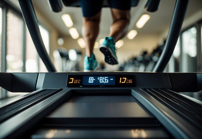 How Many Calories Are Burned in 3 Miles 2024? Surprising Insights 9 How Many Calories Are Burned in 3 Miles: A person running on a treadmill with a digital display showing "3 miles" and a calorie counter indicating the number of calories burned