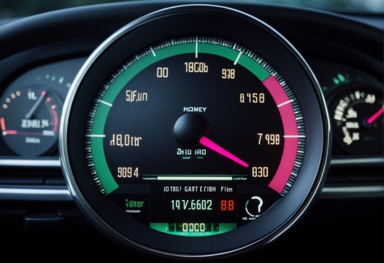 How Many Calories Do I Burn Driving 2024? Surprising Insights 2 How Many Calories Do I Burn Driving: A car dashboard with a digital display showing energy expenditure in calories while driving