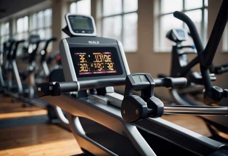 How Many Calories Do You Burn on a Rowing Machine 2024: Surprising Facts 5 How Many Calories Do You Burn on a Rowing Machine: A rowing machine in a gym, with digital display showing calories burned. Oars in motion, water simulation