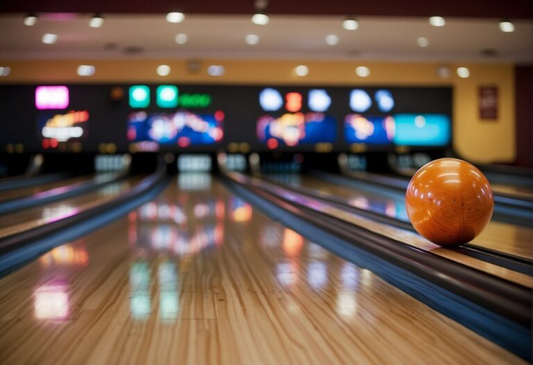 How Many Calories Does Bowling Burn 2024: Surprising Insights 1 How Many Calories Does Bowling Burn: Bowling ball rolling down lane, pins scattering, scoreboard displaying calories burned