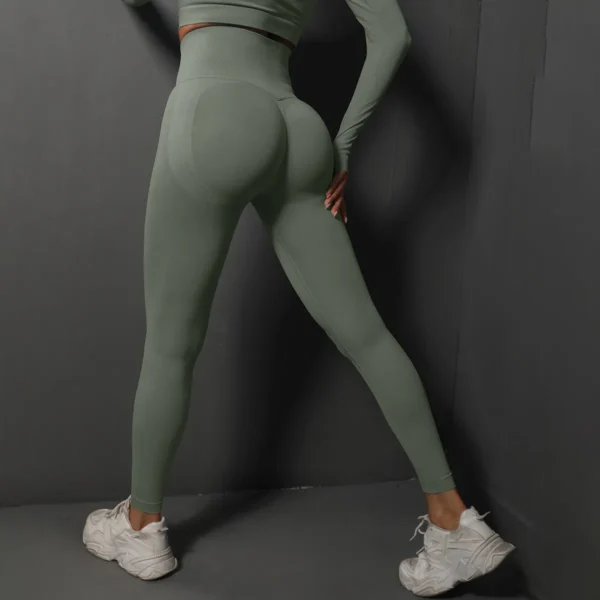 Women-Yoga-Leggings-Hips-Lifting-Gym-Leggings-Seamless-Sport-Pants-High-Waist-Fitness-Leggings-Bubble-Butt seamless gym leggings for women in different colors and sizes
